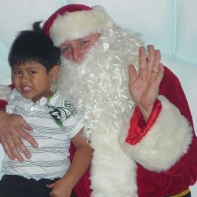 The first time with Santa in Dubai